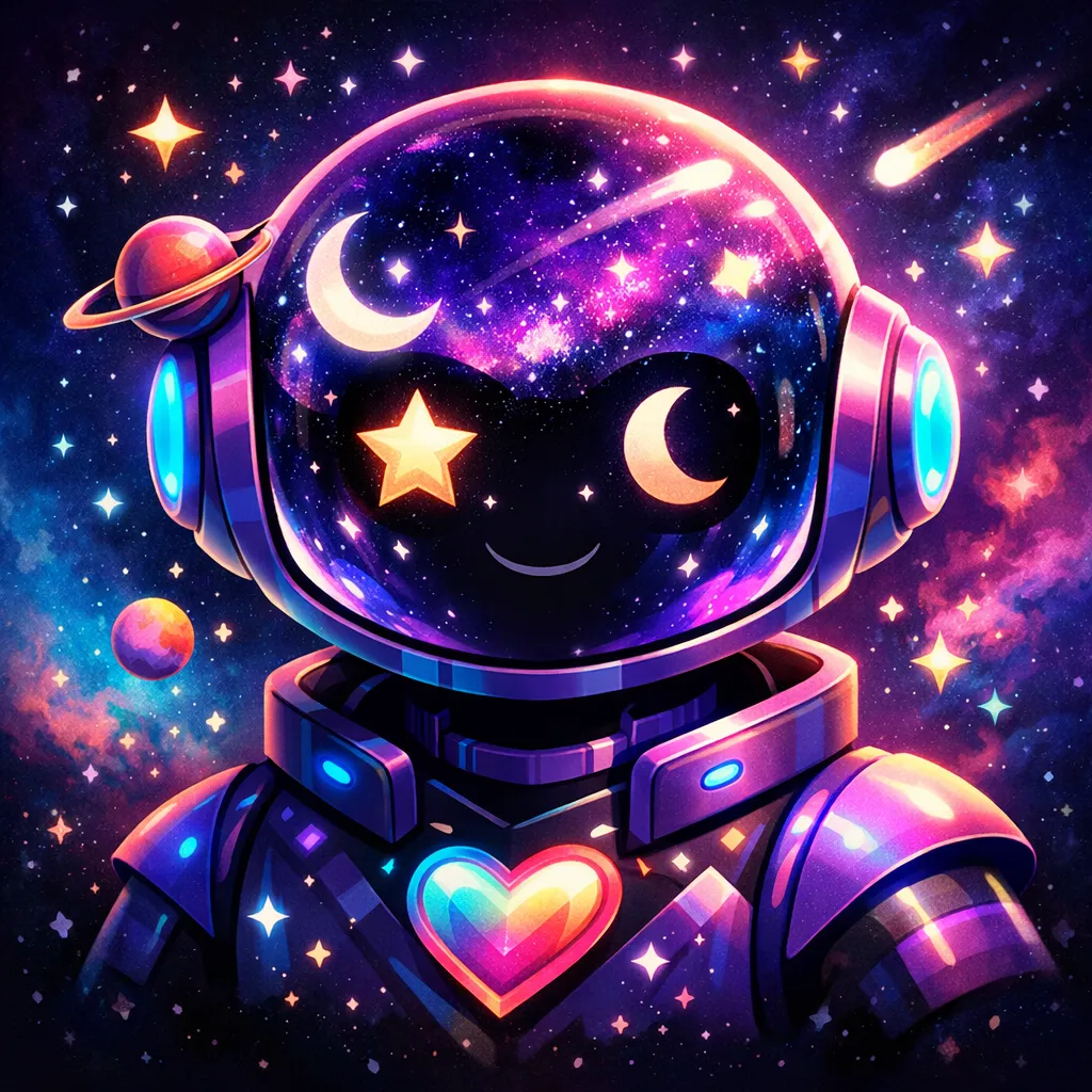 Colorful abstract avatar with geometric shapes and vibrant hues for user profile